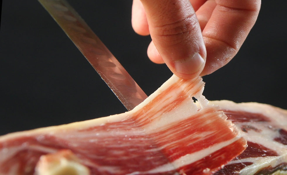 Trucos para cortar jamón en casa: El zigzag